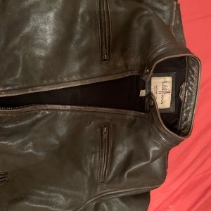 Wilson Leather Jacket Brown Mens Small
